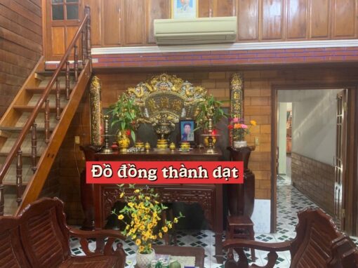 Bộ quấn thư câu đối và bộ song long trầu nguyệt màu hun giả cổ cho cô khách đà nẵng